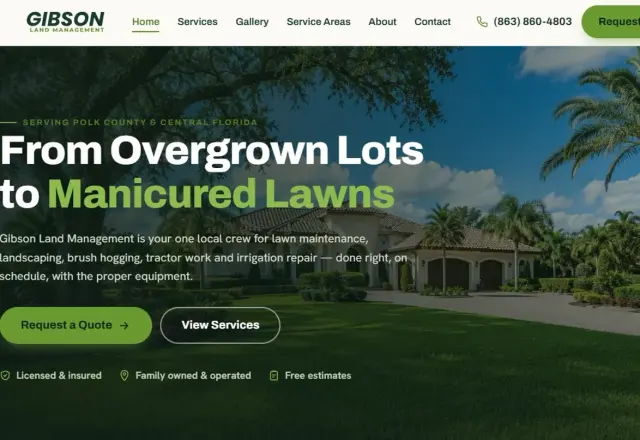 Gibson Land Management website